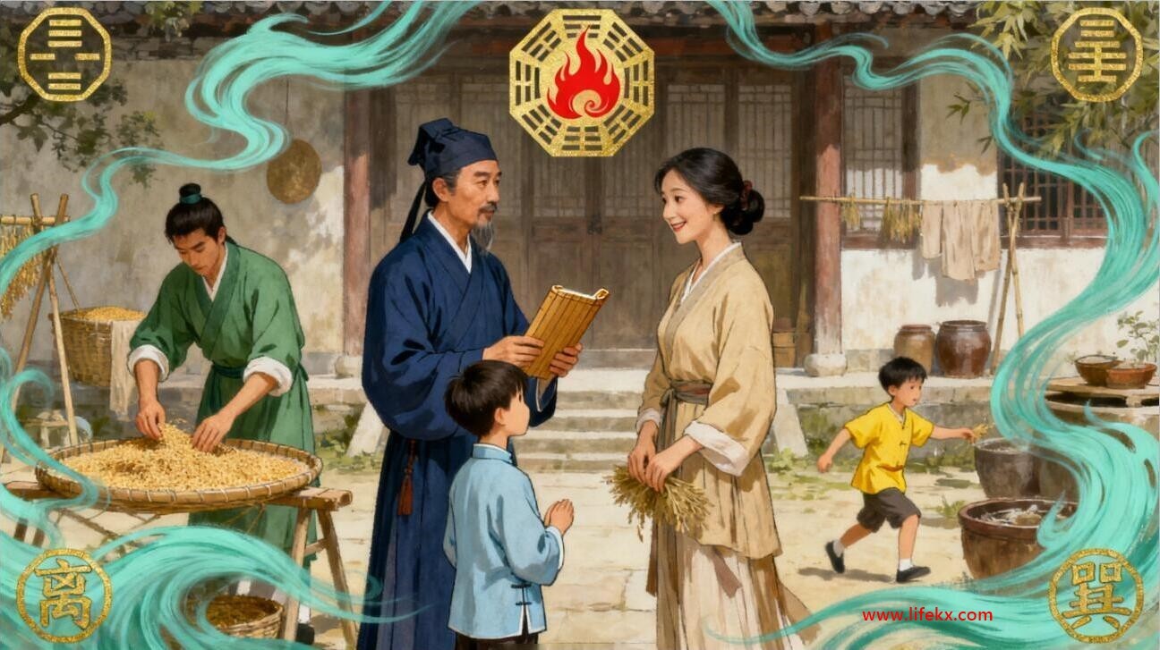 第37家人卦,离下巽上——家和万事兴,上离下巽 第37家人卦,离下巽上——家和万事兴,上离下巽