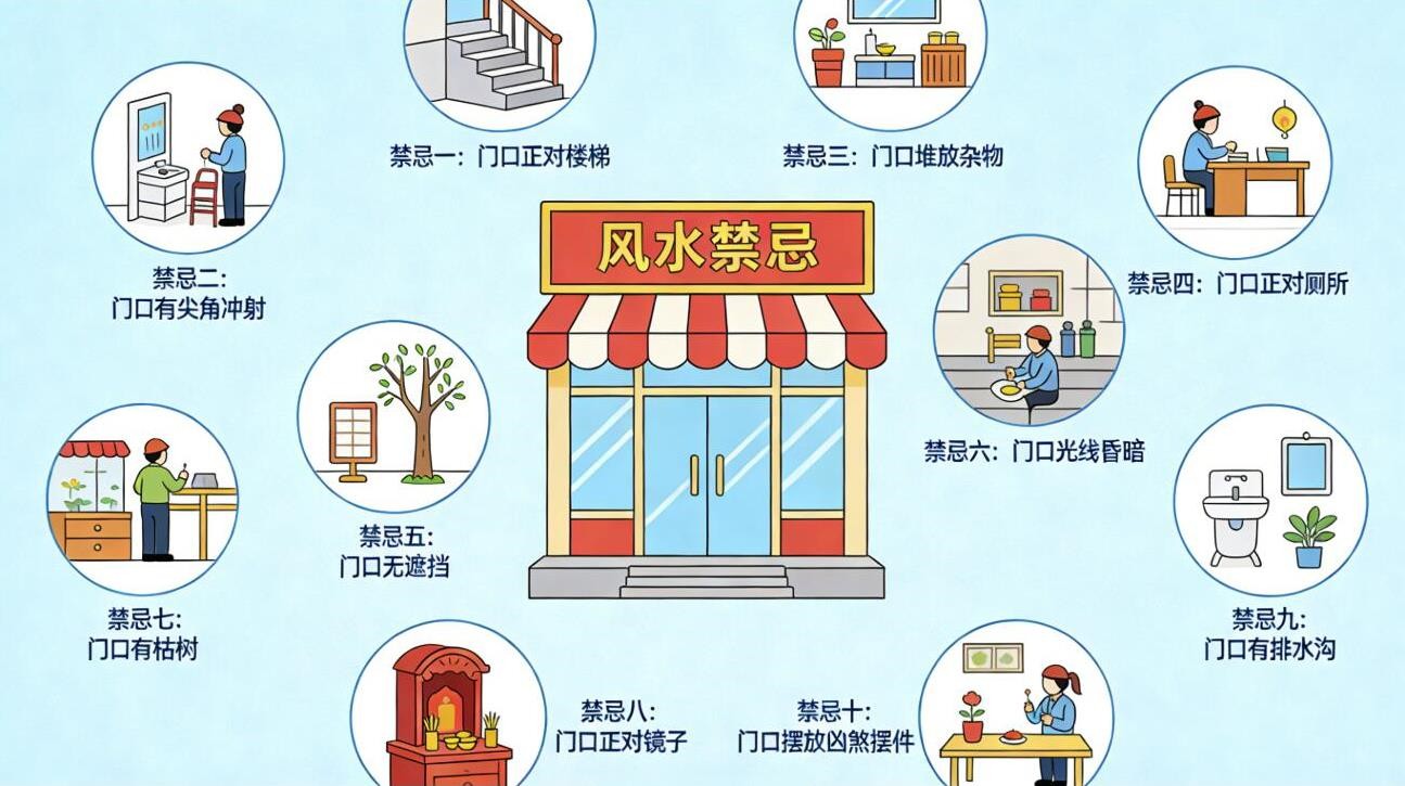 店面门口风水十大禁忌,如何避免不良影响? 店面门口风水十大禁忌,如何避免不良影响?