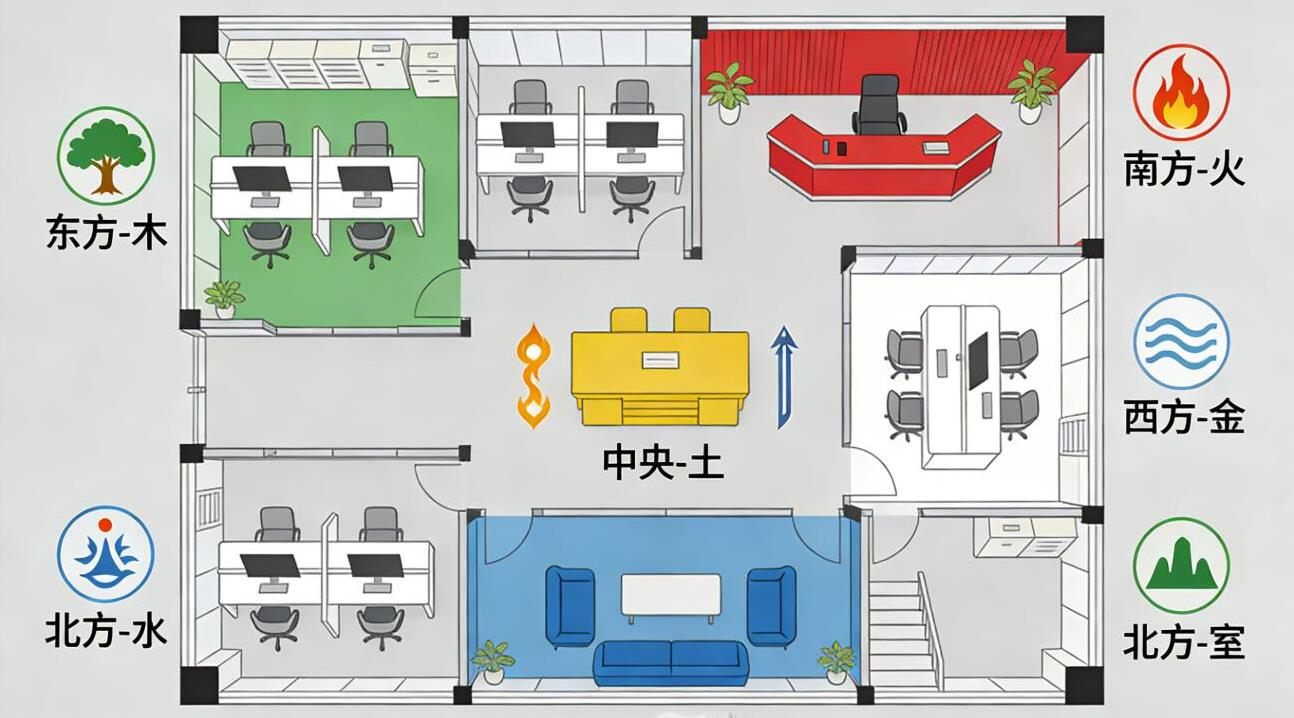 公司办公室方位五行风水布局摆手册 公司办公室方位五行风水布局摆手册