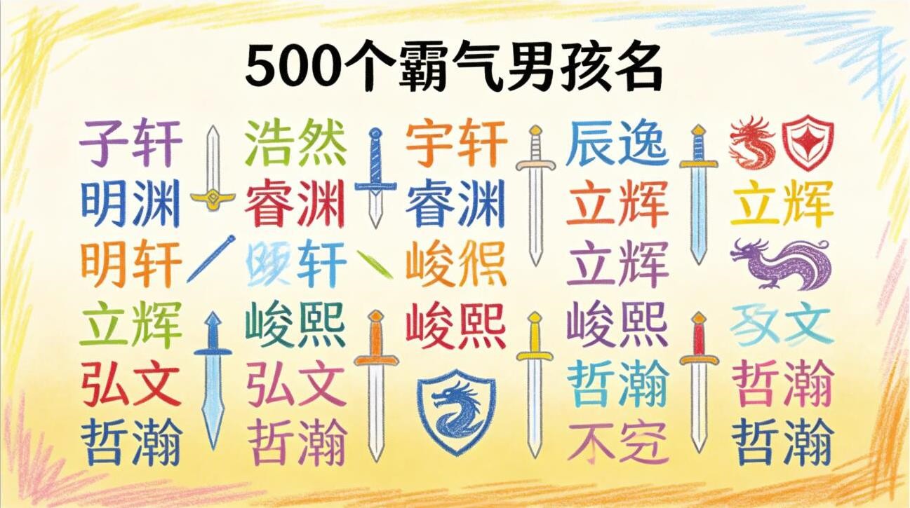 500个霸气男孩名字推荐:打造独特魅力,轻松选择! 500个霸气男孩名字推荐:打造独特魅力,轻松选择!